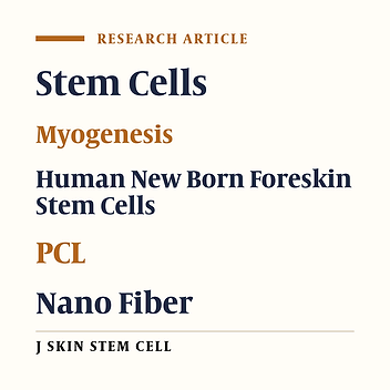 Myogenic Differentiation Potential of Human Newborn Foreskin Stem Cells Combined with Polycaprolactone-Based Nanofiber