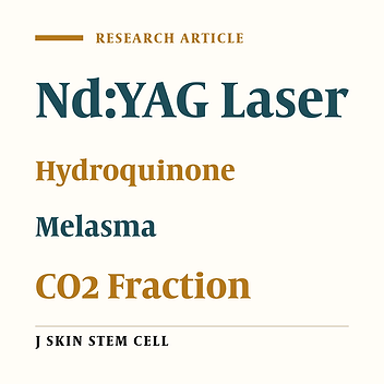 Cover image of the article: Effect of Hydroquinone Plus Neodymium-Doped Yttrium Aluminium Garnet Laser With and Without CO2 Fractional Laser on Resistant Dermal Melasma