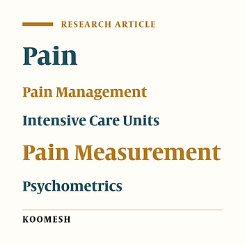 Comparing the Persian version properties of Behavioral Pain Scale and Critical Care Pain Observation Tool in patients with head trauma