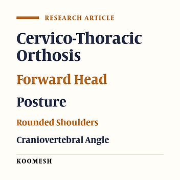 Immediate effect of forward head rounded shoulder posture corrective orthosis on craniovertebral and protraction-retraction angles