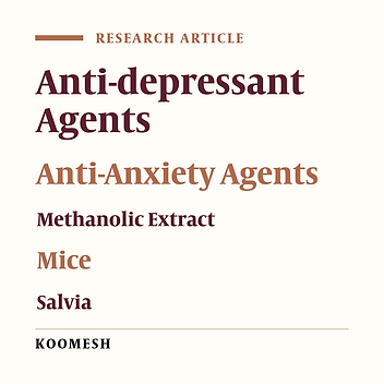Antidepressant- and anxiolytic-like effects of methanolic extract of Salvia spinosa L. in mice