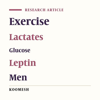 Effects of aerobic-resistance (concurrent) exercise intensities on serum levels of leptin, lactate, glucose and net protein in active men