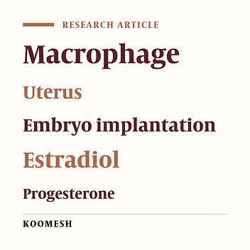 Frequency and distribution of uterine macrophages on days 4.5 and 7 of pregnancy in NMRI mice