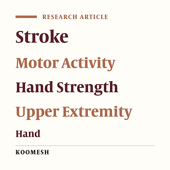 Upper extremity motor function and hand muscular power in patients with stroke: A pilot study
