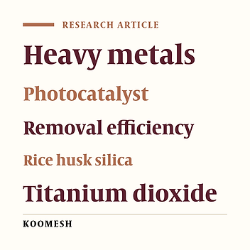 Cadmium removability from aqueous solutions using TiO2 nano photocatalytic compound and rice husk silica