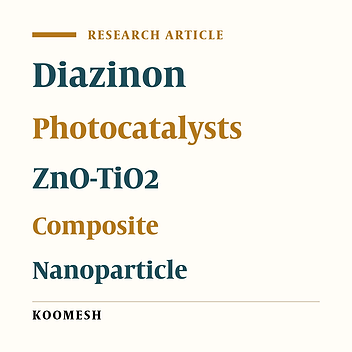 Photocatalytic degradation of  diazinon using  Zno/TiO2 nano-photocatalysts