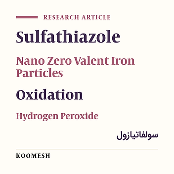 Degradation of sulfathiazole antibiotics in aqueous solutions by using zero valent iron nanoparticles and hydrogen peroxide