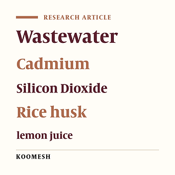 Replacement of lemon juice wastes instead of strong inorganic acids in production of silica from rice husk and efficiency of produced adsorbents in removal of cadmium from aqueous solutions