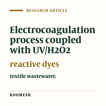 Efficiency of electrocoagulation process coupled with UV/H2O2 to remove the orange reactive dye 122 from wastewater of textile industries