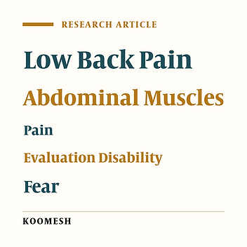 The relationship between abdominal muscle activity and pain, disability and fear of movement during standing postural tasks in females with chronic nonspecific low back pain