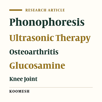 Efficacy of glucosamine compounds phonophoresis in knee osteoarthritis