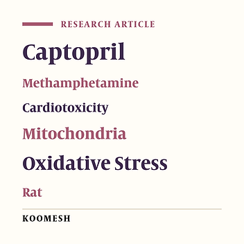 Captopril inhibited metamphetamine - induced cardiac mitochondrial damage in hyperthermic condition via modulation of biochemical  markers
