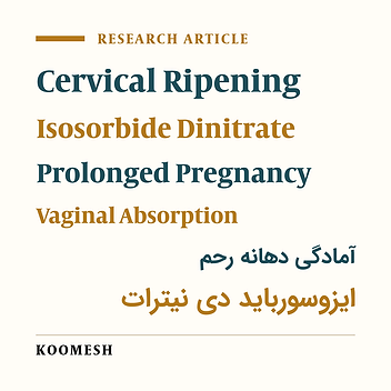 Preinduction cervical ripening using oral and vaginal isosorbide dinitrate in patients with term pregnancy : A randomized clinical  trial