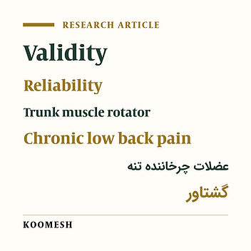 Validity and reliability of the designed attachments for measuring trunk rotators torques using Biodex dynamometer in patient with chronic low back pain