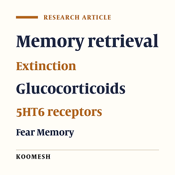 An interaction between serotonergic receptors (5HT6) with acute stress and corticosterone on retrieval and extinction of fear memory in mice