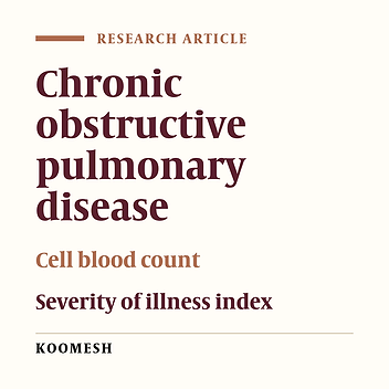 Relationship between complete blood count indices with the severity of disease in patients with chronic obstructive pulmonary disease