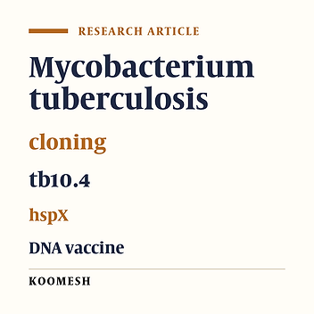 Design and construction of fusion genes hspX and tb10.4 from Mycobacterium tuberculosis in a cloning vector