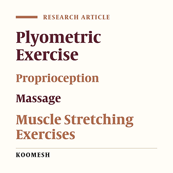Acute effects of proprioception, massage and dynamic stretching warm up protocols on serum CK and LDH activity levels after one session of Plyometric training in male volleyball players