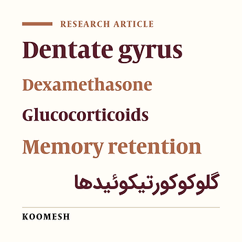 Effects of dexamethasone injection into dentate gyrus of the hippocampus on memory storage in rat