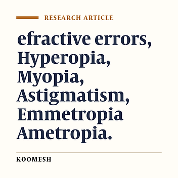 Survey of relationship between occupational factors and refractive errors