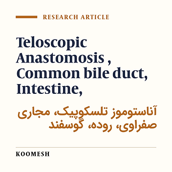 A new method in bile duct-intestine anastomosis: teloscopic anastomosis