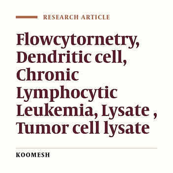 Flowcytometric assessment of monocyte-derived dendritic cell efficiency for tumor cell lysate uptake in chronic lymphocytic leukemia patients