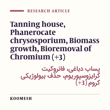 Application of white rot fungi living cells in bioremoval of chromium from tannery industries effluent by using of bench scale