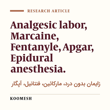 Evaluation of the effect of epidural anesthesia with marcaine and fentanyl on labor course and neonatal apgar scores