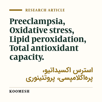Comparison of oxidative stress in preeclampsia, normal pregnancy and non-pregnant women