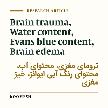 Introduce a model for diffuse brain injury in rats