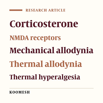 The role of NMDA receptors in the effects of corticosterone on CCI model neuropathic pain in rats
