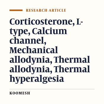 Influence of verapmil on the inhibitory effects of corticosterone on neuropathic pain behaviors in rats
