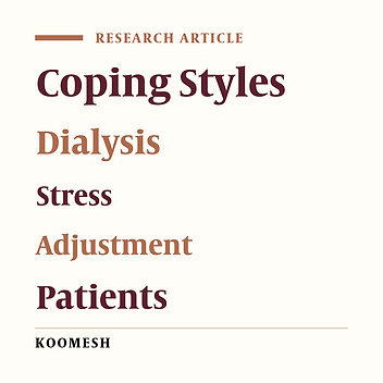 Study of coping styles among dialysis patients
