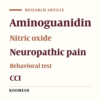 Effects of aminoguanidin on the neuropathic behavioral responses of chronic constriction injury model in rat