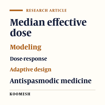 Estimation of median effective dose of anti spasmodic medicine in adaptive design by combining the models