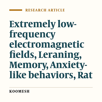 Effects of extremely low-frequency electromagnetic fields on learning and memory and anxiety-like behaviors in rats