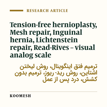 Comparison of "Read-Rives" and ’’Lichtenstein’’ repair for treatment of unilateral inguinal hernia