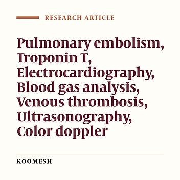 Relationships of serum troponin T with ECG, colour doppler sonography of lower extremity venous and arterial blood gas findings in patients with acute pulmonary embolism