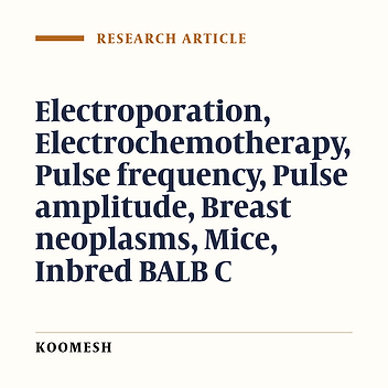 Comparison of low voltage amplitude electrochemotherapy with 1 Hz and 5 kHz frequency in volume reduction of mouse mammary tumor in Balb/c Mice
