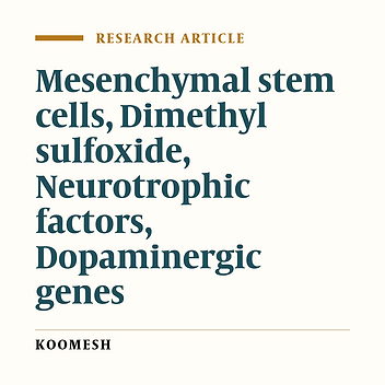 Effects of dimethyl sulfoxide on expression of neurotrophic factors and dopaminergic genes by mesenchymal stem cells
