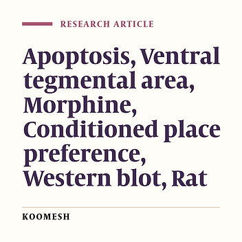 Changes in apoptotic factors caspase-3, PARP and Bax/Bcl-2 ratio in the ventral tegmental area after the acquisition and extinction of morphine-induced conditioned place preference in the rat