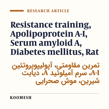 Effect of progressive resistance training on serum amyloid A and apolipoprotein A-I levels in diabetic Rats