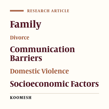 A cross sectional study of divorce causes in divorce applicants in the Iranian population