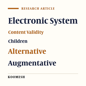 Design and evaluation of validity of an electronic alternative and augmentative communication system for Persian-speaking children