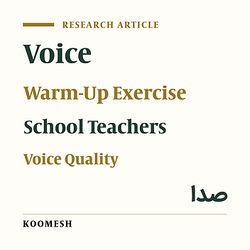 Immediate effects of vocal warm-up exercises on elementary teachers’ voice