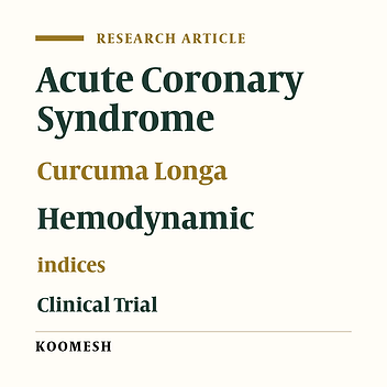 Curcuma Longa ameliorates hemodynamic indices in patients with acute coronary syndrome