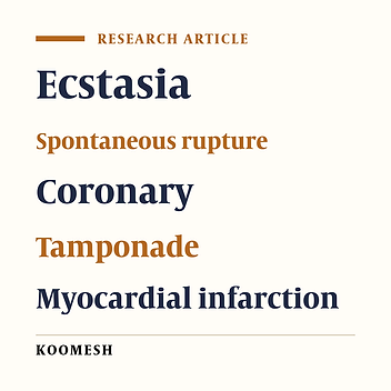 A patient with myocardial infarction and tamponade as a result of spontaneous rupture of an ectatic coronary artery