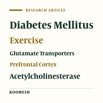 Effect of treadmill exercise on glutamate transporter proteins and acetylcholinesterase activity in the prefrontal cortex of diabetic rats