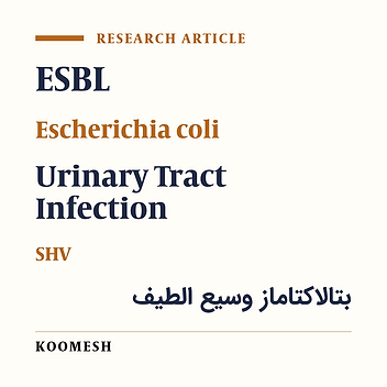 Investigating the frequency of SHV gene encoding ESBL in E.coli strains isolated from urine samples of patients who were referred to hospitals and medical centers in Semnan city