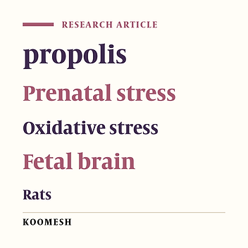 Effects of hydroalcoholic extract of Propolis on oxidative stress indices of rat fetal brain induced by chronic prenatal stress
